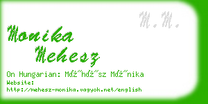 monika mehesz business card